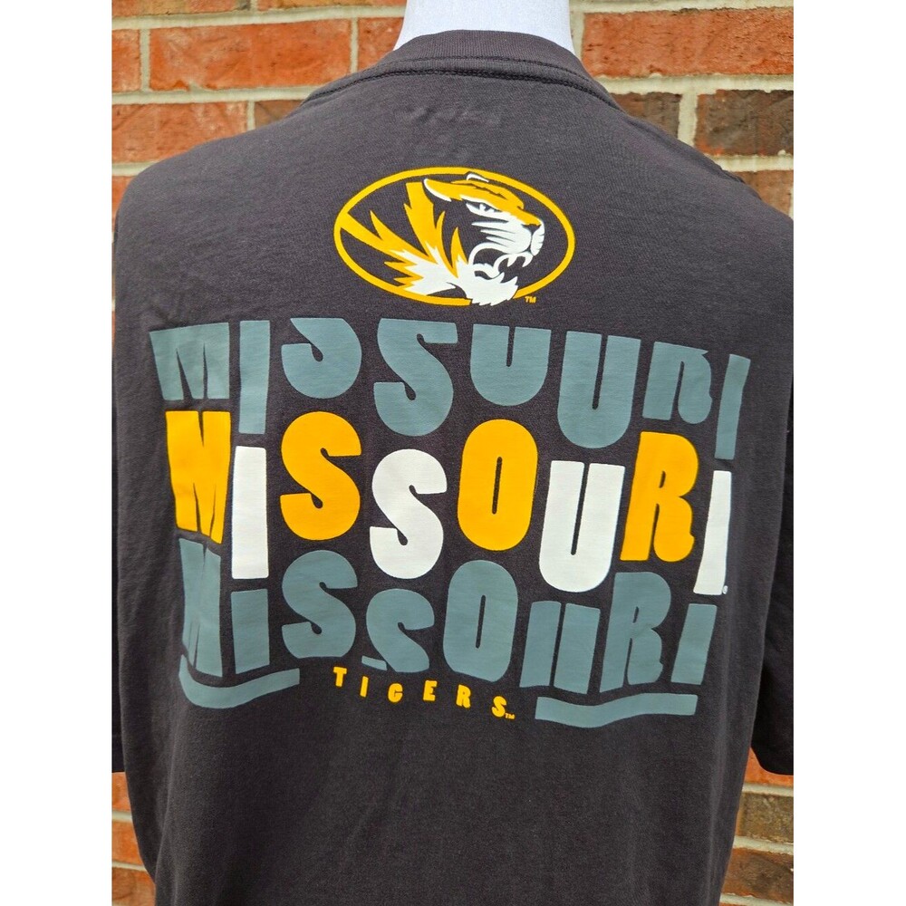 Champion Mizzou Missouri Tigers Pocket T-Shirt Mens XL Black Graphic Tee - Picture 4 of 14